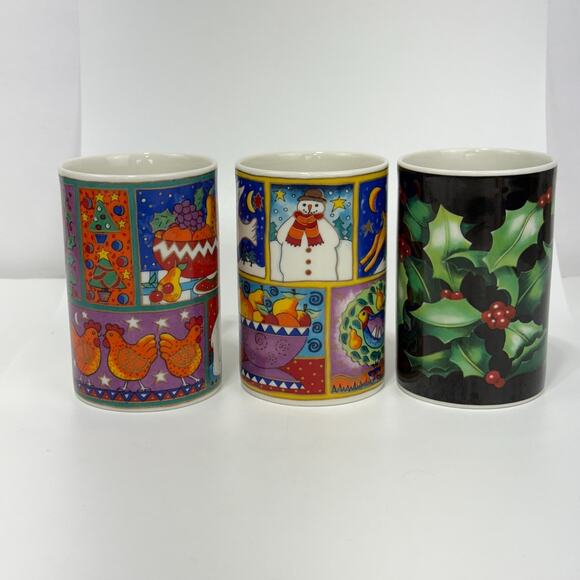 Dunoon Jane Brookshaw Winter Wonderland Mugs 2 & 1 Caroline Bessey Holly Mug - Picture 4 of 11